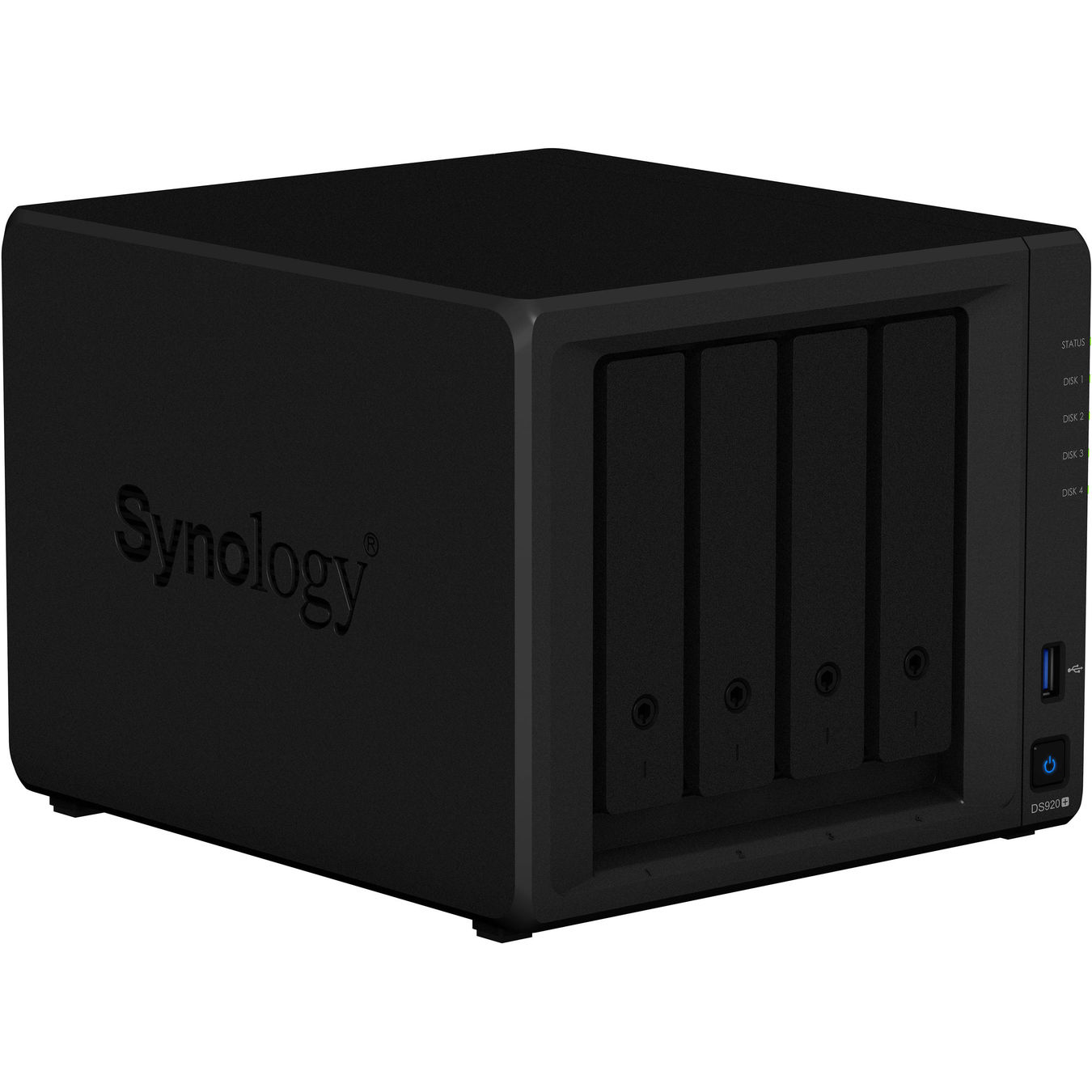 Serwer Synology NAS DS920+ 4x0HDD 4GB DDR4 2,0Ghz 2xRJ45 2xUSB3.0 1xeSATA